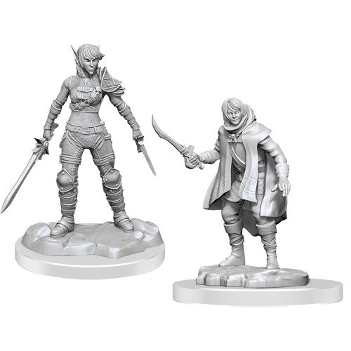 D&D Nolzur's Marvelous Unpainted Minis Elf Rogue & Half-Elf Rogue Protege