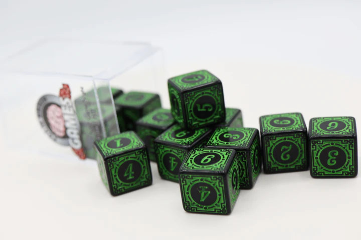 Foam Brain - Magic Burst D6 12 Piece Dice Set Green