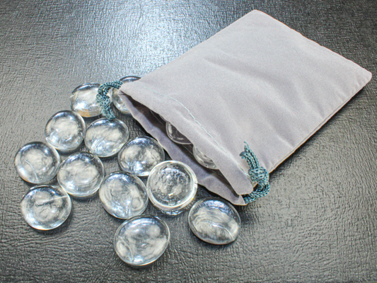 Chessex Clear Glass Stones Off-Sized Bagged (approx 30)