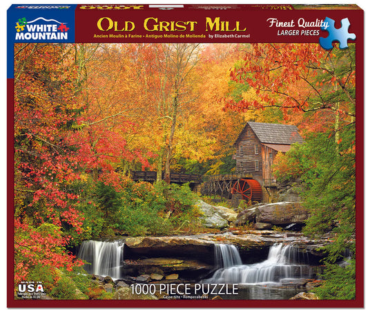 White Mountain Puzzles - Old Grist Mill 1000 piece jigsaw puzzle