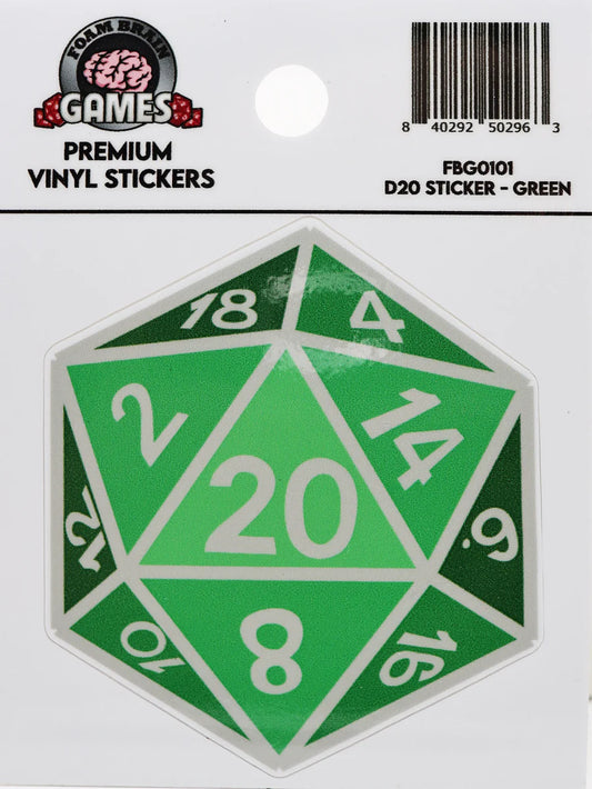D20 STICKER: GREEN