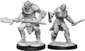 D&D Nolzur's Marvelous Miniatures: W15 - Bugbear Barbarian Male & Bugbear Rogue