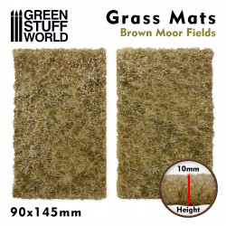Green Stuff World - Grass Mats Cut-Out Brown Moor Fields