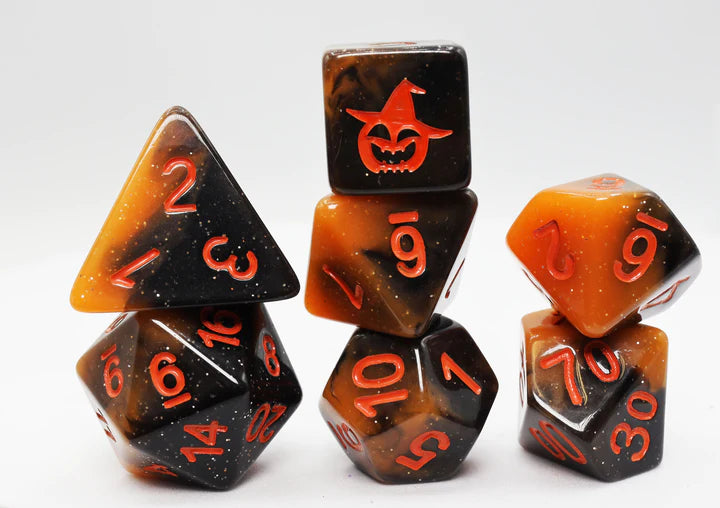 Foam Brain - Halloween Pumpkin Dice Set