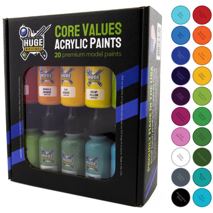 Huge Miniatures - Core Values Acrylic Paint Set