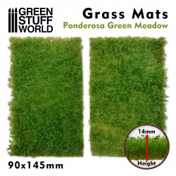 Green Stuff World - Grass Mats Cut-Out Ponderosa Green Meadow