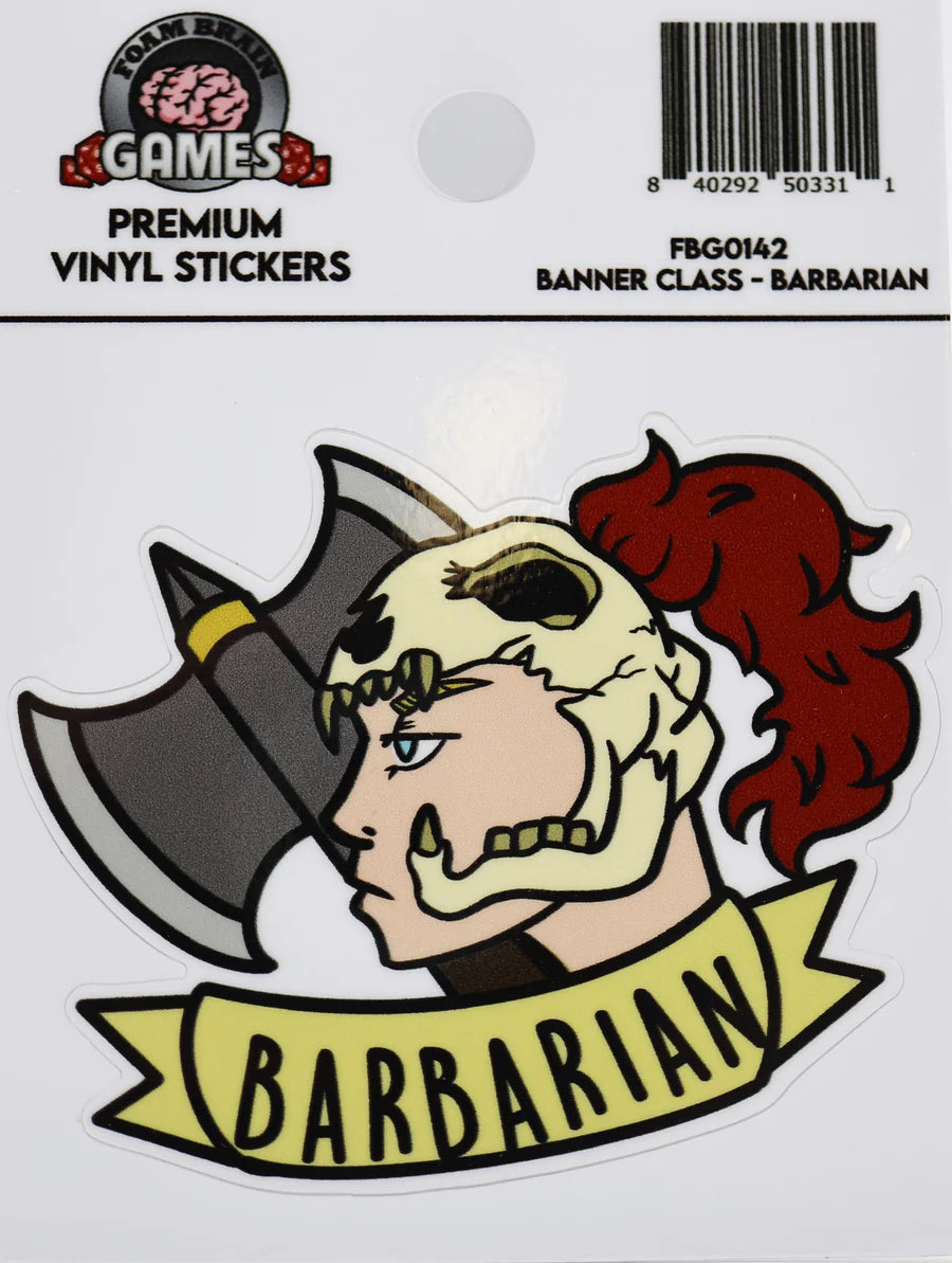 BANNER CLASS STICKER: BARBARIAN