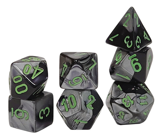 Chessex - Gemini Black-Grey/Green
