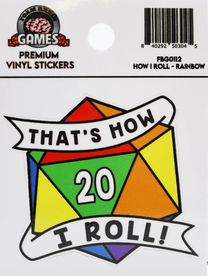 THATS HOW I ROLL STICKER: RAINBOW PRIDE