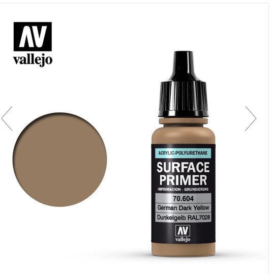 Vallejo - Surface Primer German Dark Yellow