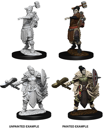 D&D Nolzur’s Marvelous Miniatures: W09 - Female Half-Orc Barbarian