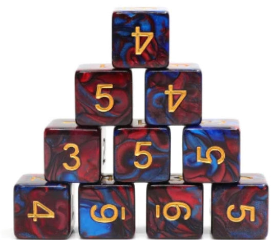 Foam Brain - BLUE BLOOD - 12 PIECE D6'S