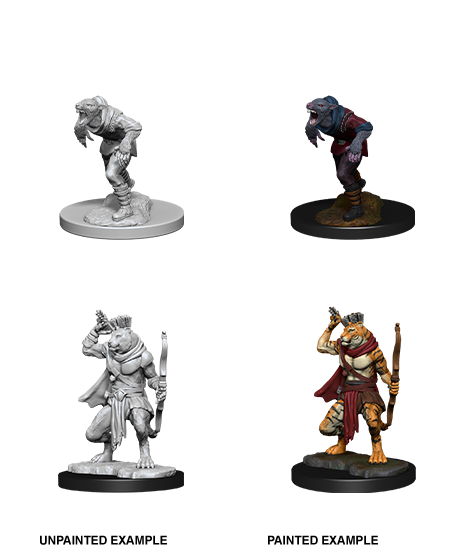 D&D Nolzur's Marvelous Unpainted Minis Wererat & Weretiger