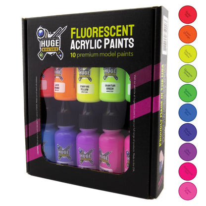Huge Miniatures - Fluorescent Acrylic Paint Set