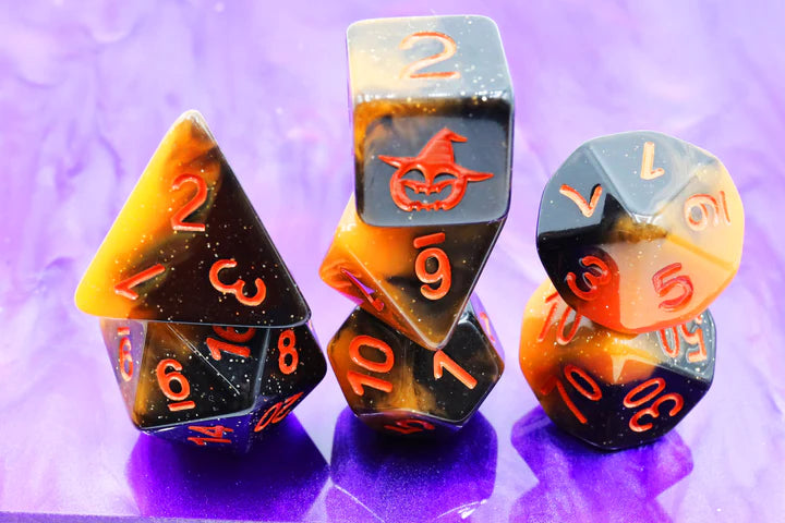 Foam Brain - Halloween Pumpkin Dice Set