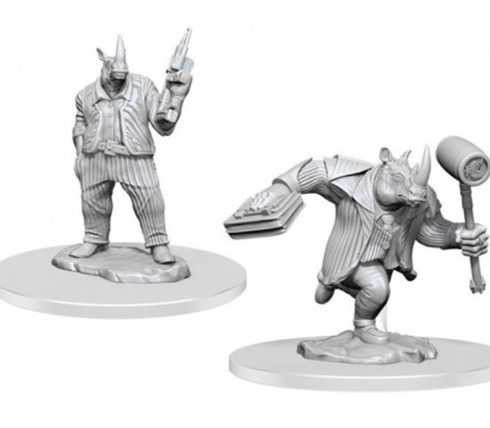 Magic Unpainted Miniatures: W6 Freelance Muscle & Rhox Pummeler