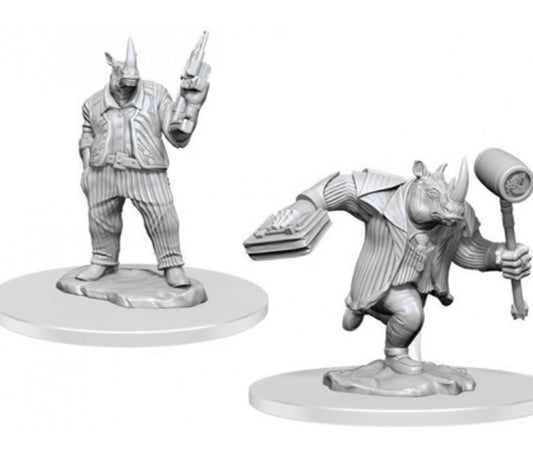 Magic Unpainted Miniatures: W6 Freelance Muscle & Rhox Pummeler