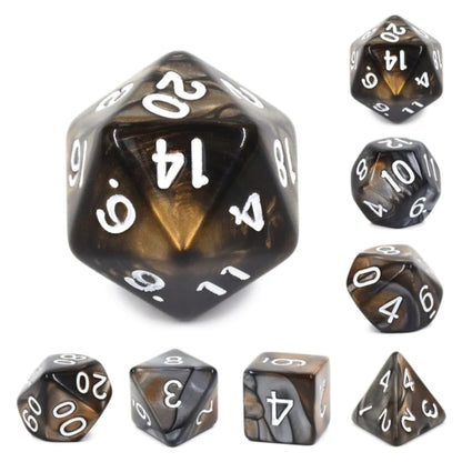 Foam Brain - Bronze Coin RPG Dice Set