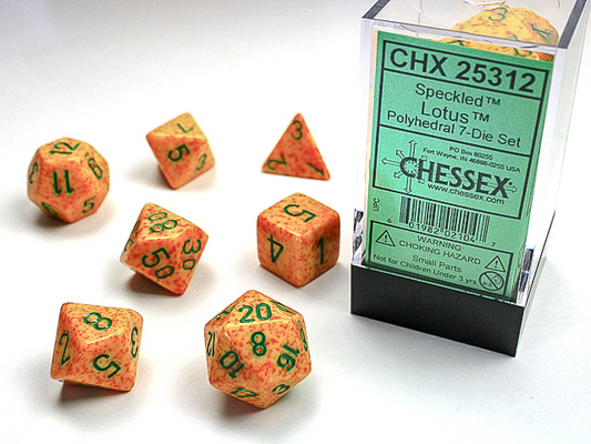 Chessex Speckled Lotus-7 die set