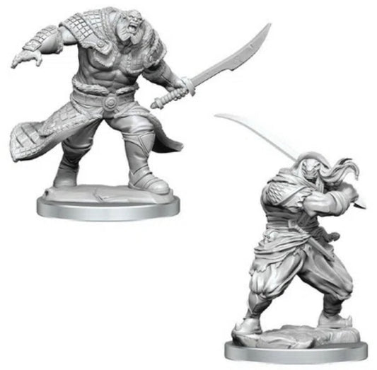 Magic The Gathering - Unpainted Magic Miniatures - Zurgo Helmsmasher and Unyielding Krumar