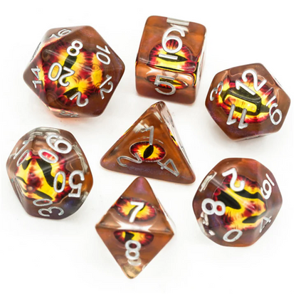 Foam Brain - Fire Demon Eye Dice Set