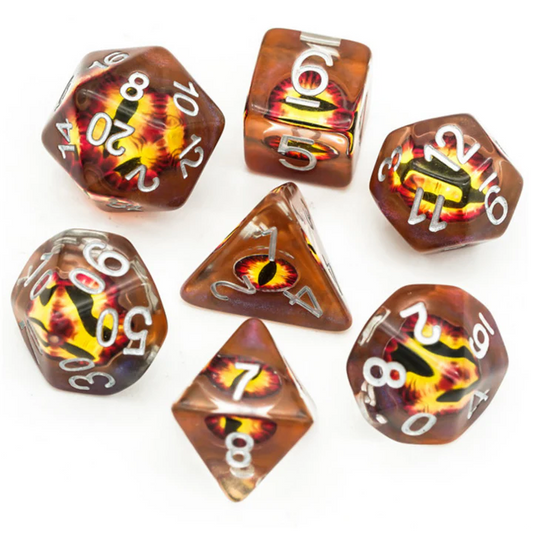 Foam Brain - Fire Demon Eye Dice Set