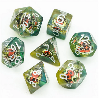 Foam Brain - Reptilian Eye RPG Dice Set