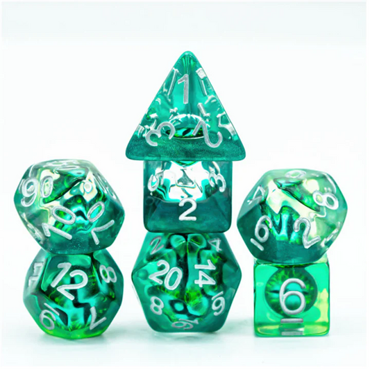 Foam Brain - Jade Dragon Eye RPG Dice Set