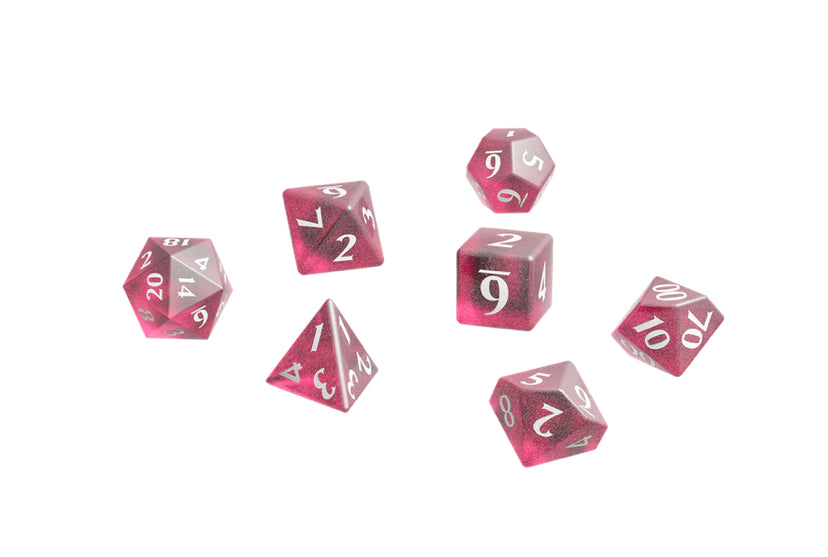Eclipse Acrylic RPG Dice Set (11ct) - Hot Pink