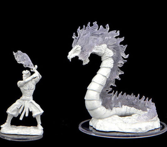 Critical Role Unpainted Miniatures: W02 - Ashari Firetamer & Inferno Serpent