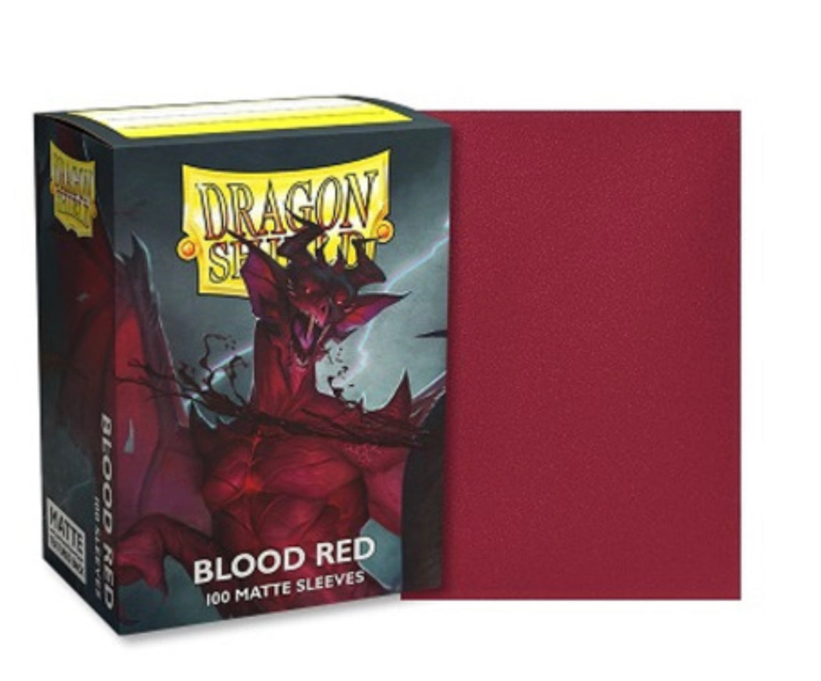 Shield- Blood Red Matte Sleeves (100)