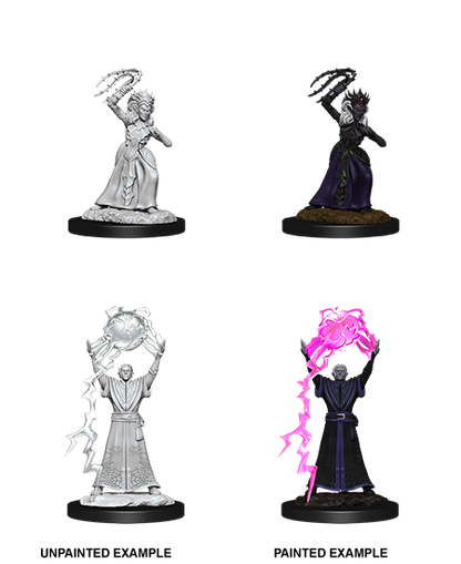 D&D Nolzur's Marvelous Miniatures: W12 - Drow Mage & Drow Priestess