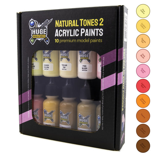 Huge Miniatures - Natural Tones 2 Acrylic Paint Set