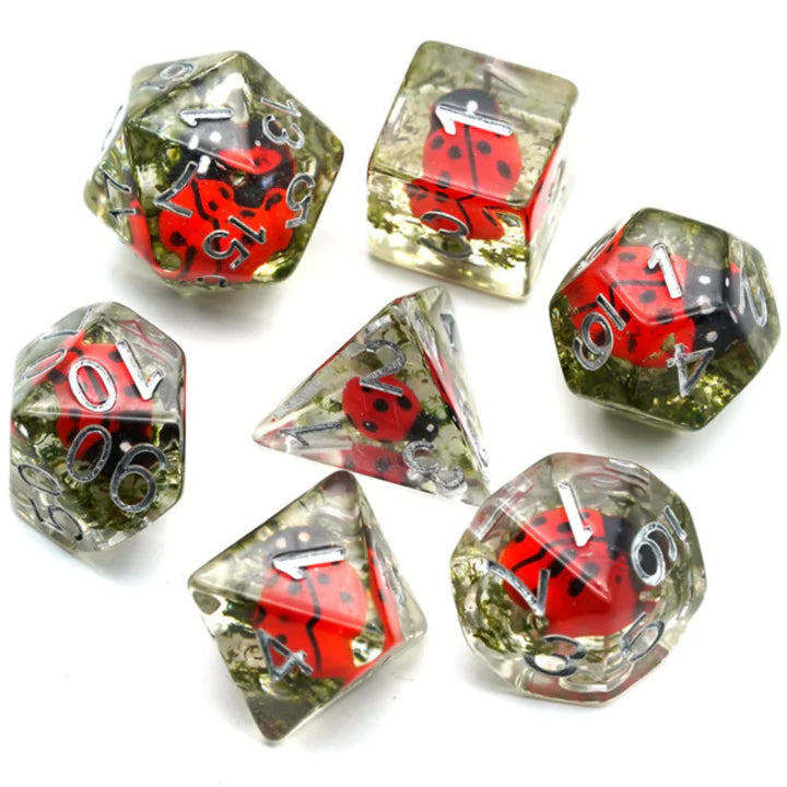 Foam Brain - RED LADYBUG RPG DICE SET