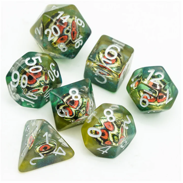 Foam Brain - Reptilian Eye RPG Dice Set