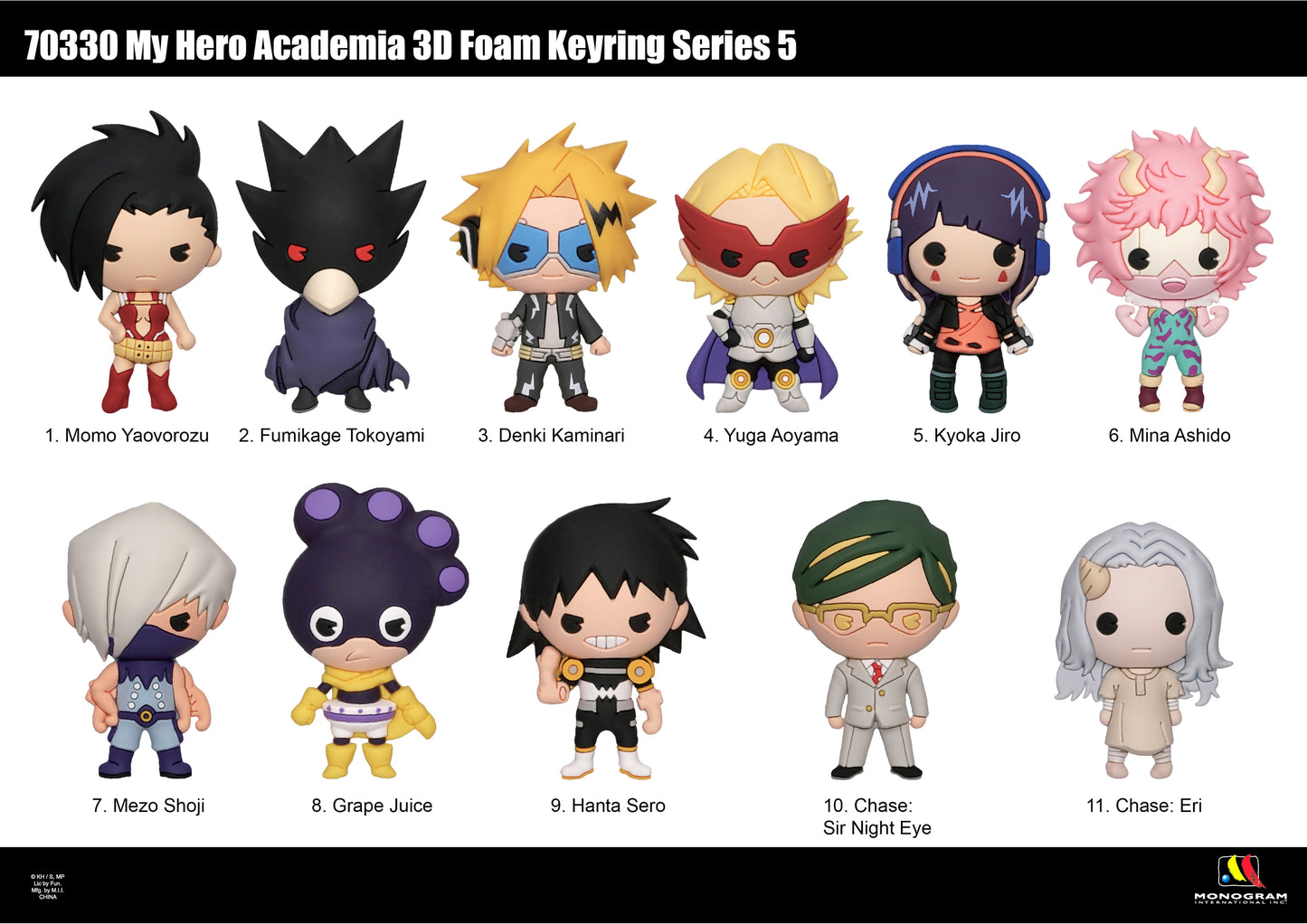 My Hero Academia Series 5 3D Foam Bag Clip