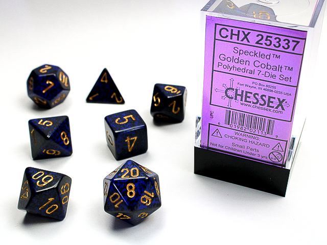 Chessex Speckled Golden Cobalt-7 Die Set