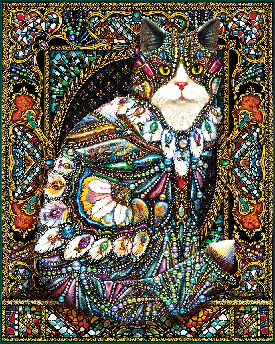 White Mountain Puzzle - Jeweled Cat