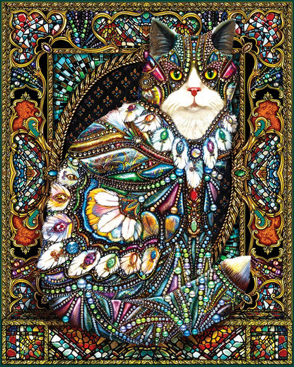 White Mountain Puzzle - Jeweled Cat
