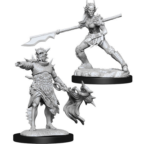 Magic Unpainted Miniatures: W01 - Coralhelm Commander & Halimar Wavewatch (Merfolk)