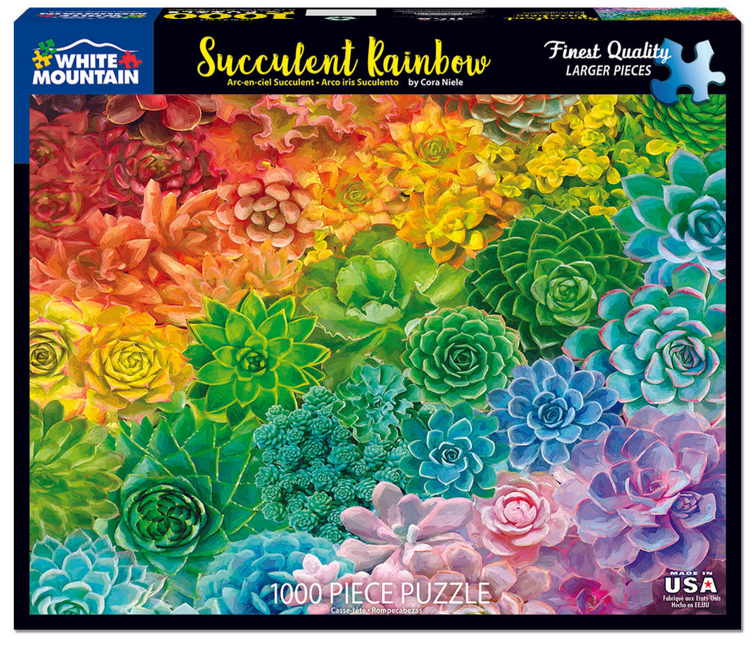 White Mountain Puzzle - Succulent Rainbow