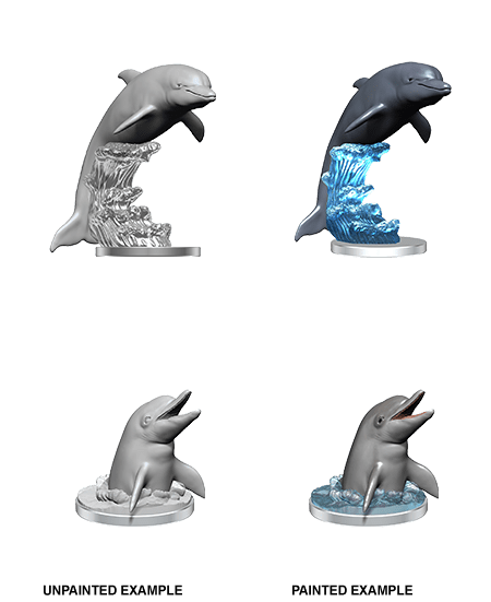 Deep Cuts Unpainted Miniatures: W14 - Dolphins