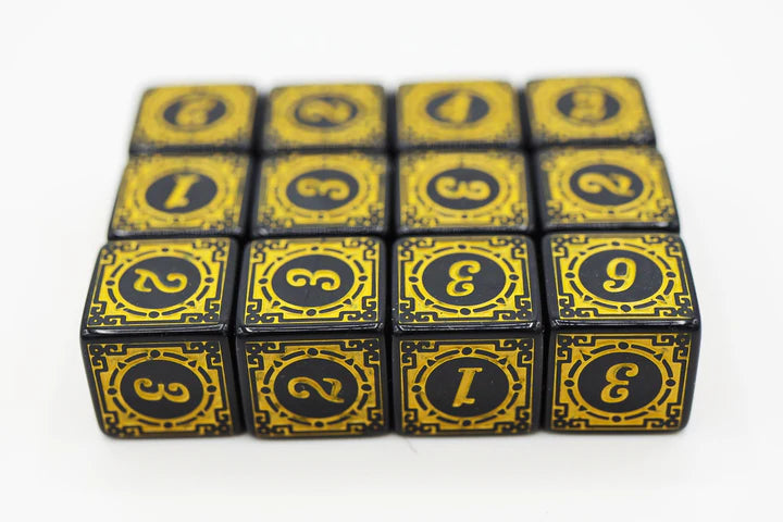 Foam Brain - Magic Burst D6 Set of 12 Dice Yellow