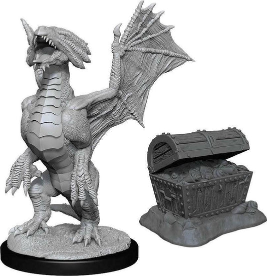 D&D Nolzur's Marvelous Miniatures: W13 - Bronze Dragon Wyrmling & Pile of Sea Treasure