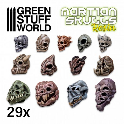 Green Stuff World - Resin Martian Alien Skulls
