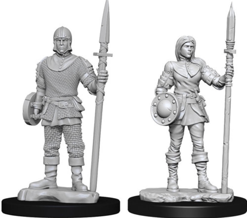 Wizkids Deep Cuts Unpainted Miniatures - W10 Guards