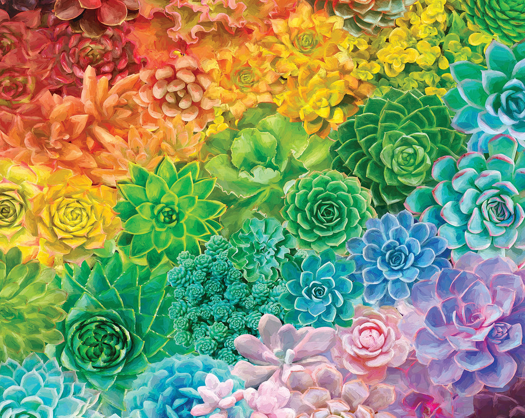 White Mountain Puzzle - Succulent Rainbow