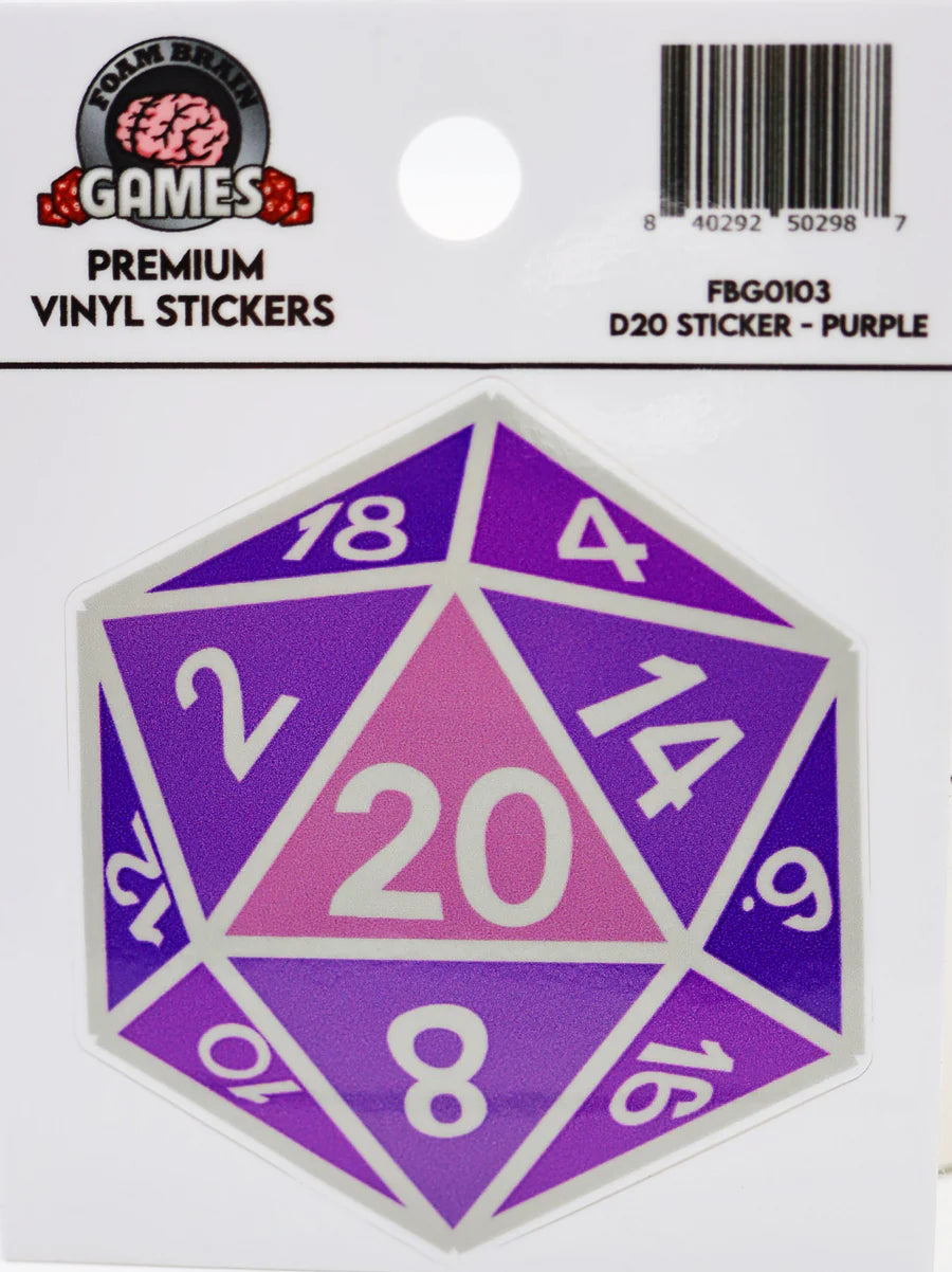 D20 STICKER: PURPLE