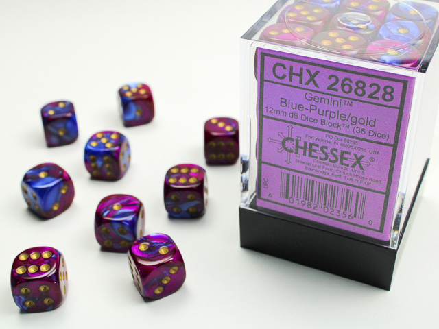 Chessex - Gemini Blue-Purple/Gold