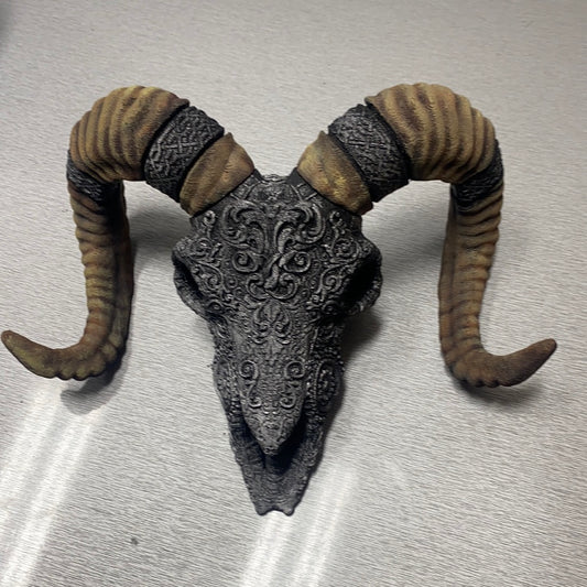 3D Printed - Ram Skull